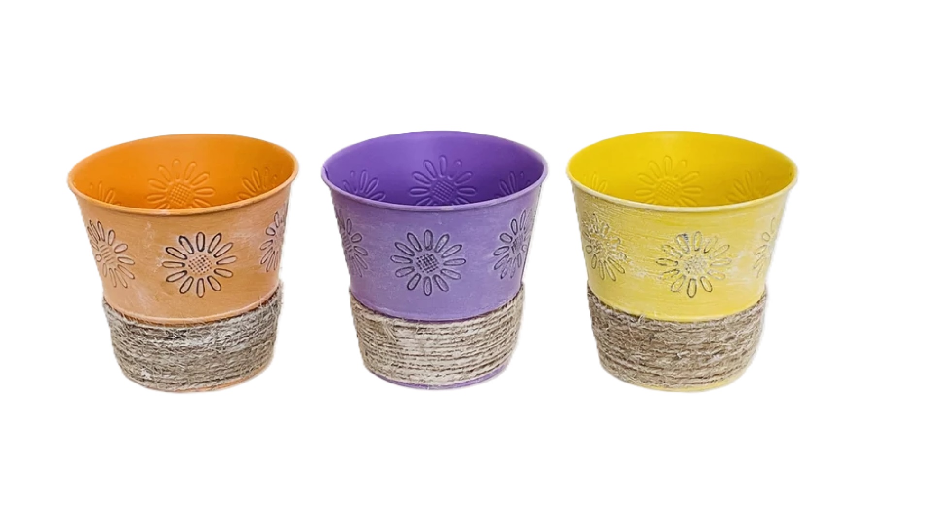 Alul Fonott Bádog Kaspó Mix 140-B-22-15 - D12/8*H11cm (120/#)