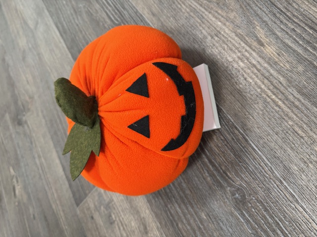 Halloween Textil tök narancssárga -méret:22X22X16cm (909)