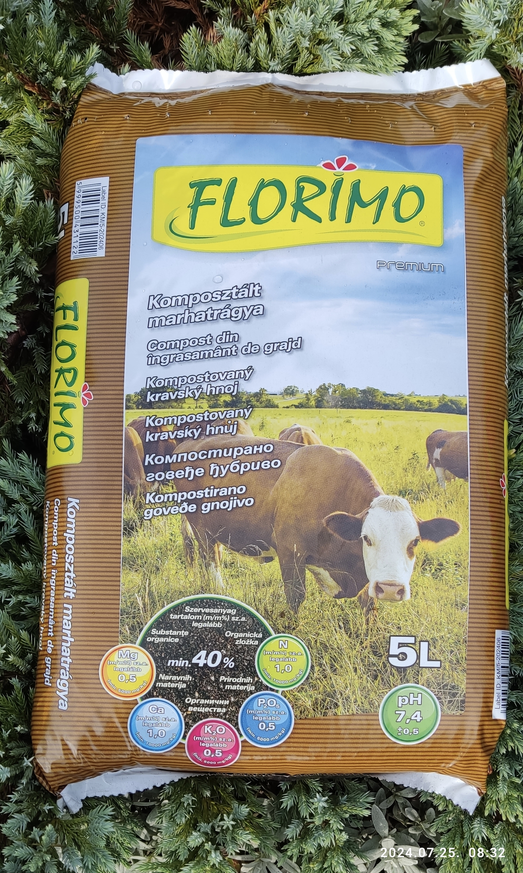 FLORIMO Komposztált marhatrágya 5L