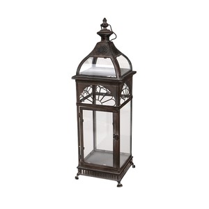 fém lámpás bronz 20x20x62-5cm