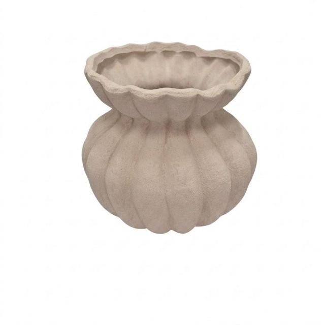 Váza kerámia 19x17 cm bézs