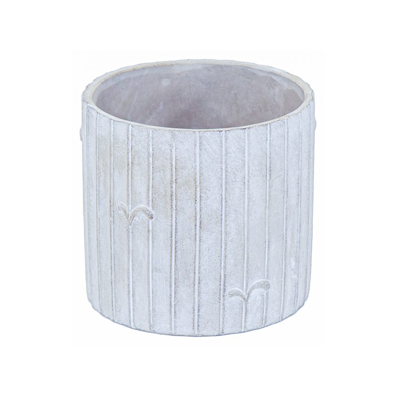 Kinsley kő hengerkaspó antracit 19-5x18cm