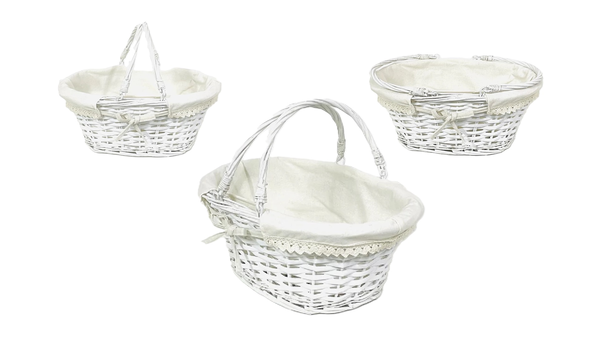 Bevásárló Kosár Textiles Lf. Fehér 68-95/W 35*27*H15cm 5999054143717