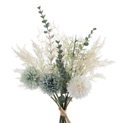 Chamonix selyemvirág csokor- 38cm magas - Kékes