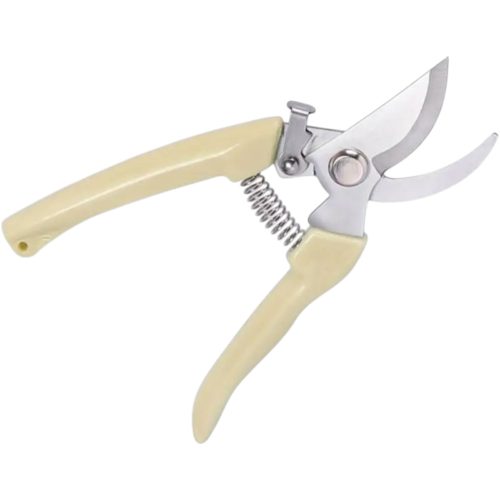 Ergonomikus rozsdamentes acél metszőolló bézs nyéllel- 17.5cm