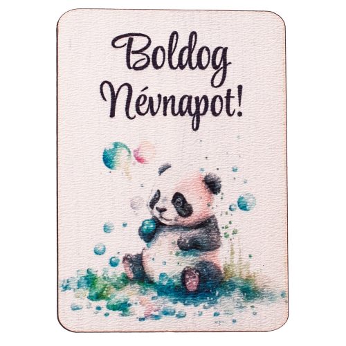 4db. Boldog névnapot! feliratos dekor fa tábla 7 x 5cm