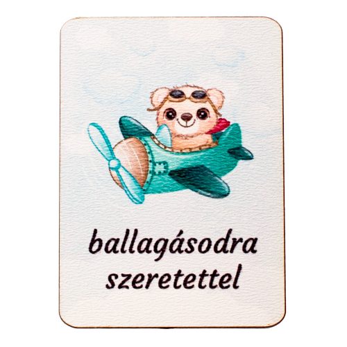 4db. ballagásodra szeretettel feliratos dekor tábla 7 x 5cm