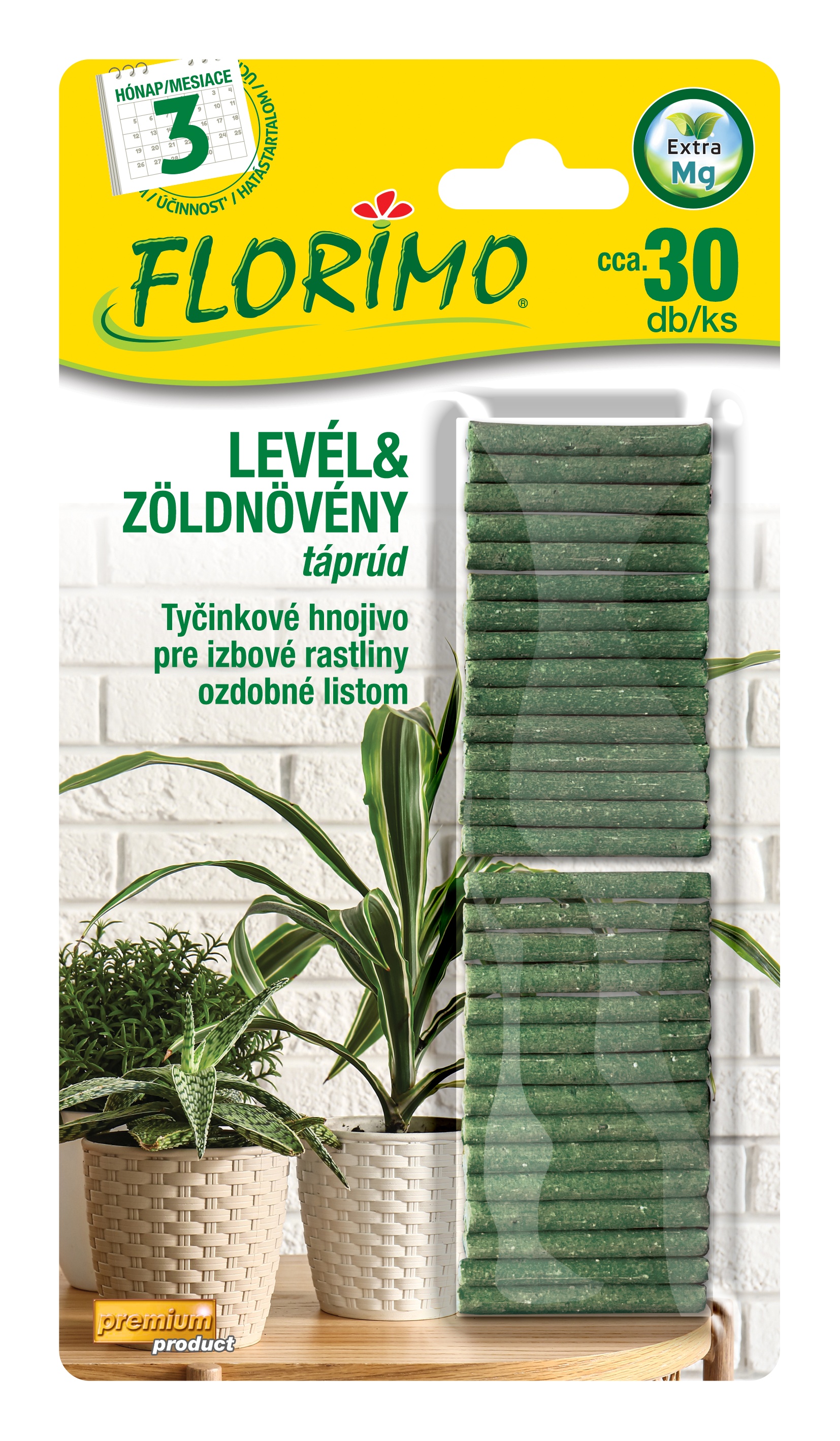 FLORIMO zöldnövény táprúd 30 db 20db/raklap