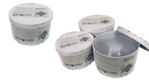 Ajándék-Virág Papírdoboz Szett/3 100-21/KICSI - D15*H8cm (24/#)
